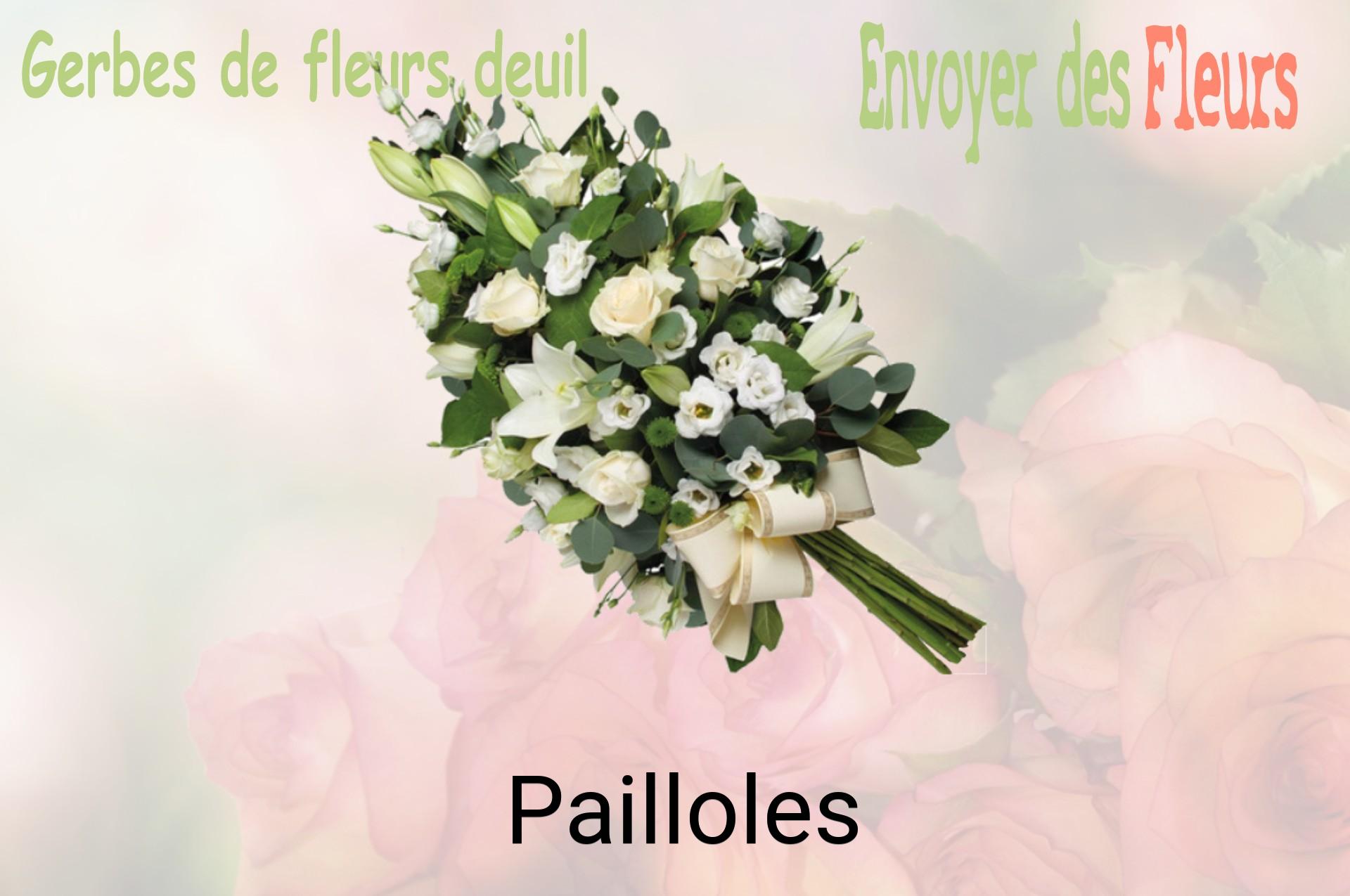 Gerbe de fleurs de deuil livrée à Pailloles